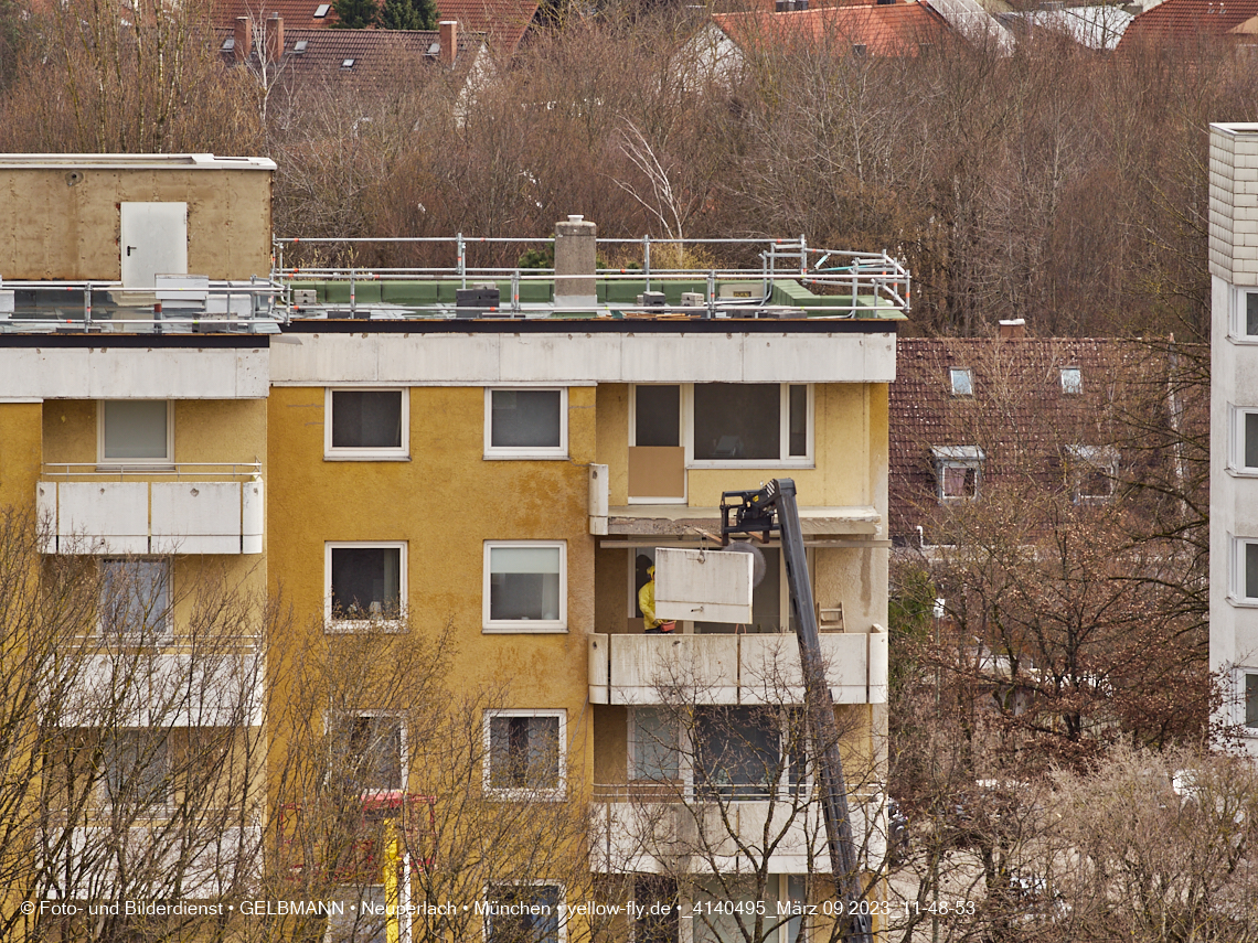 09.03.2023 - Fassadensanierung und Balkonentfernung am Karl-Marx-Ring 57c